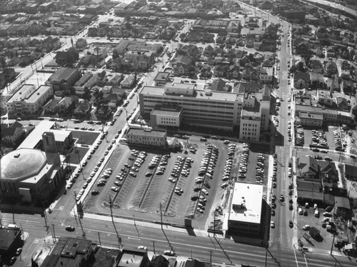 White Memorial Hospital, White Memorial Church, looking south