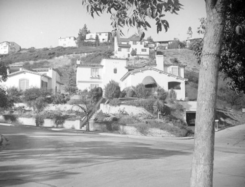 Spanish style houses in Los Feliz