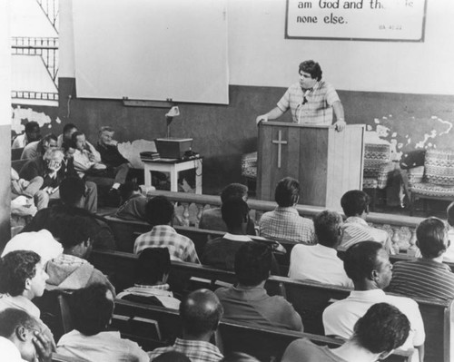 Chapel services at L.A. Mission