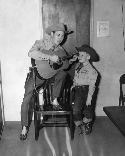 Singer Eddie Dean with nephew