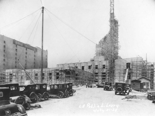 LAPL Central Library construction, view 56