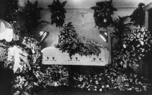 Casket at a funeral