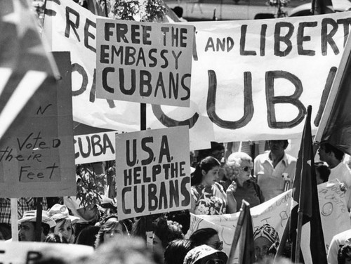 Cuban protestors