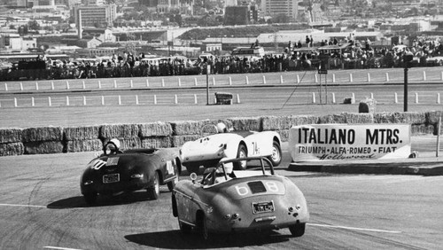 Cars roar at Dodger Stadium