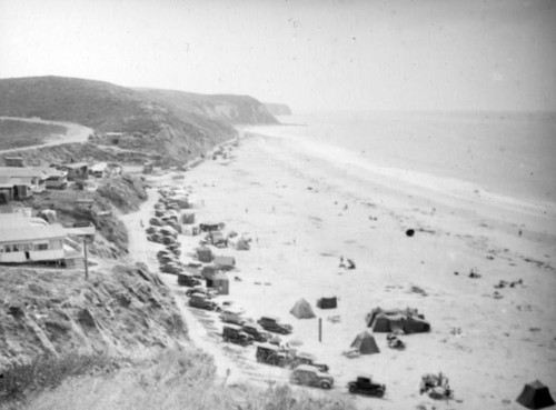 Camping on the beach in Dana Point