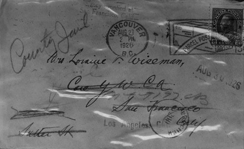 Hardy letter envelope