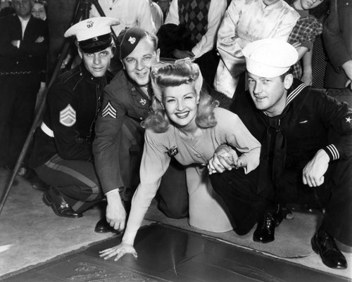 Grable immortalized at Grauman's Chinese Theatre