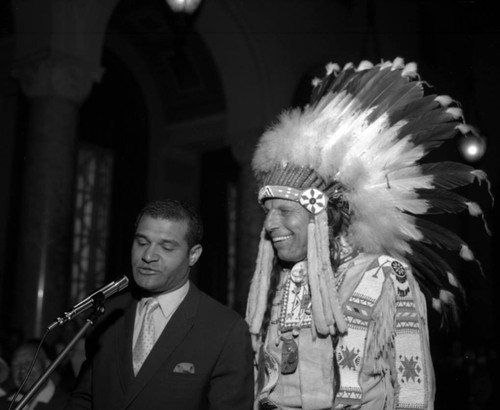 Iron Eyes Cody receives Commendation from City Hall