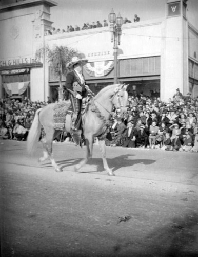 Horse and rider at the 1939 Rose Parade