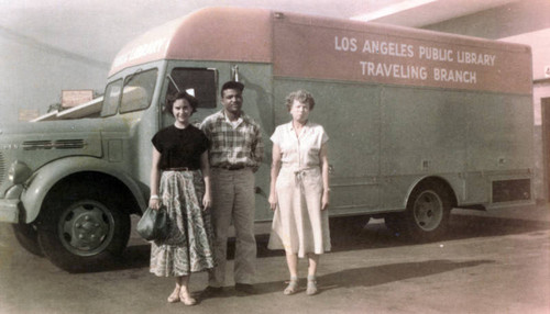 Staff of the Los Angeles Public Library Traveling Branch Bookmobile