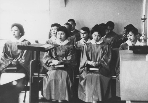 Japanese Americans in church choir