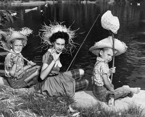 Storybook characters at Echo Park lake