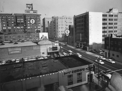 Downtown buildings near YMCA