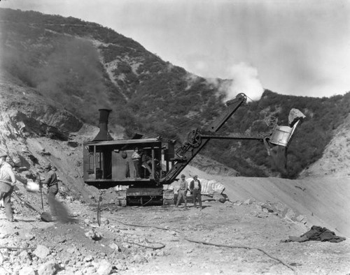 Steam shovel at work in Hollywoodland