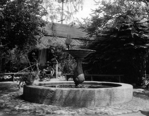 Avila Adobe courtyard