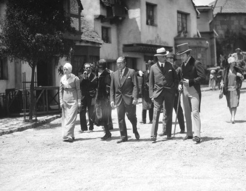 Louis B. Mayer leading a tour at MGM