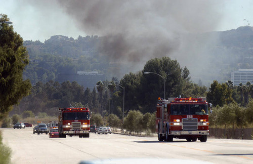 Fire in the hills of Van Nuys