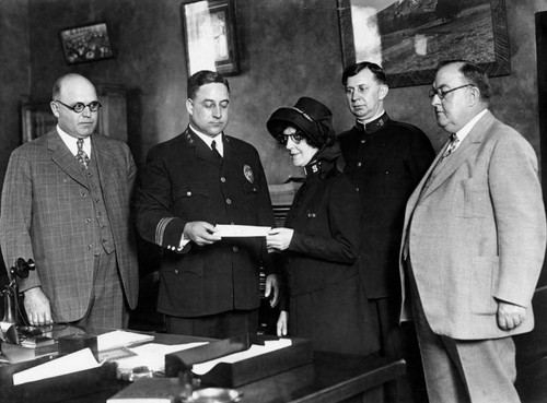 Chief Davis with members of Salvation Army