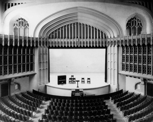 Bovard auditorium at U.S.C., interior view