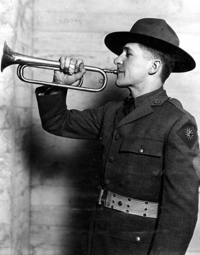 Soldier and his bugle