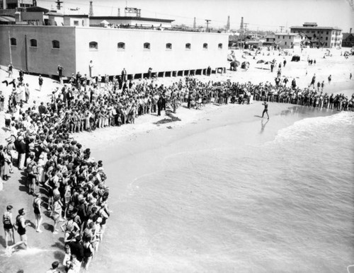 Lifeguard contest on Hermosa Beach, view 1