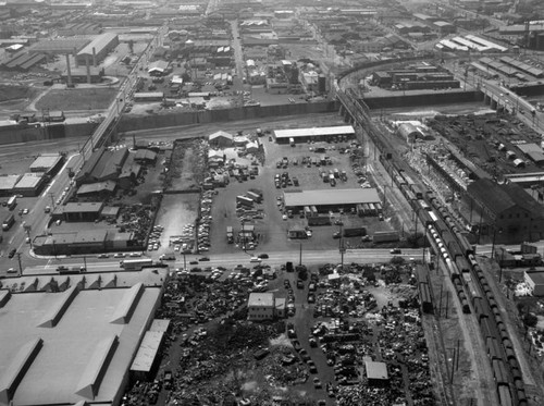 Soto Street near the Los Angeles River, looking west