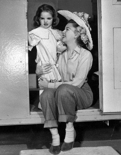 Judy Garland with daughter Liza