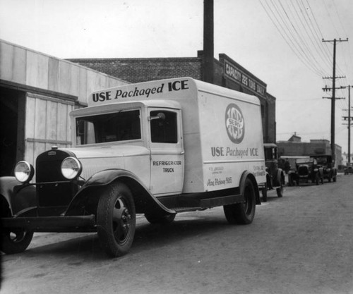 Ice company truck