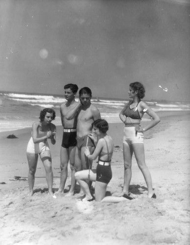 Bathing suit patrol on Venice Beach, view 2