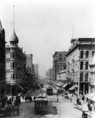 Spring and 1st Streets, 1905