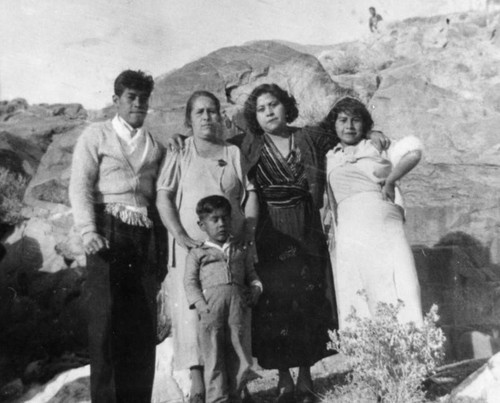 Mexican American family on outing