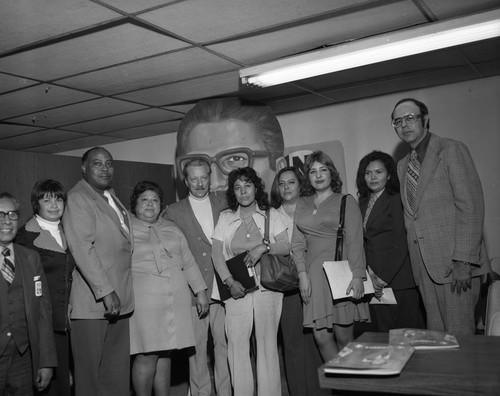 Warren B. Bradley and Manuel Lopez at community event