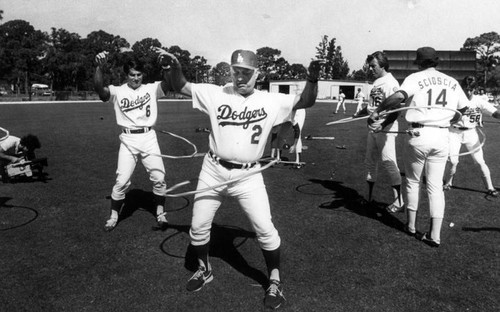 Tom Lasorda and hula hoop