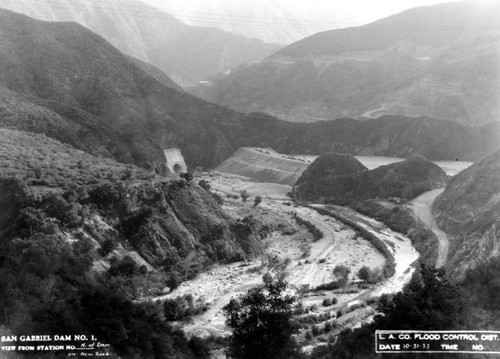 Looking north of San Gabriel Dam