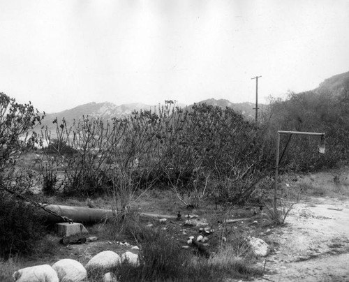 Pacoima Channel of submerged dam