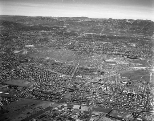 Aerial view of Los Angeles Basin, Central Manufacturing District