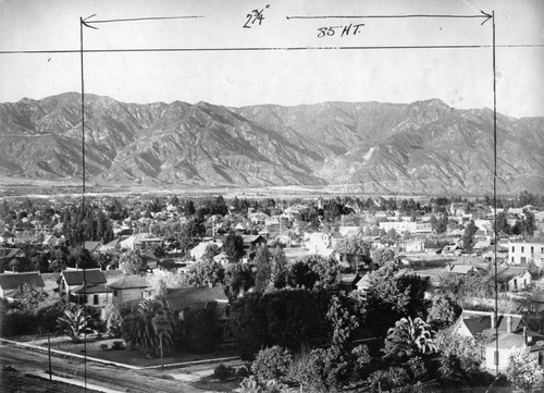 Panorama of Pasadena in 1903