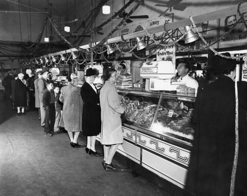 Line up at the meat counter