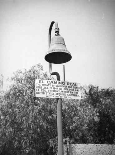 Bell marking El Camino Real