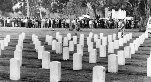 Cemetery protest