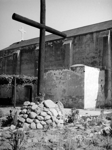 Rear of Mission San Gabriel Arcangel baptistry