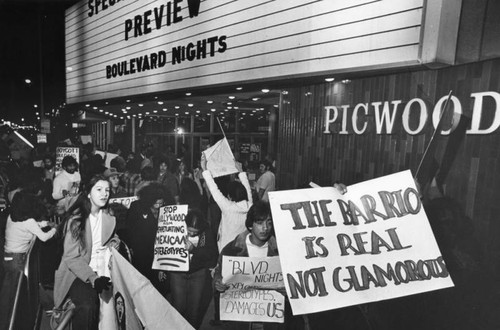 "Boulevard Nights" premiere protest