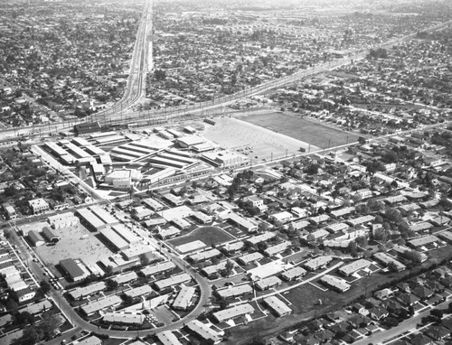 Edwin Markham Junior High, 104th Street, looking southeast