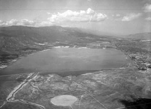 Lake Elsinore, Riverside County, looking northwest