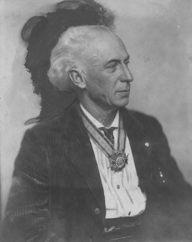 Charles Lummis wearing the Cross of Isabella