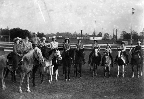 Carolers on horseback