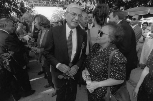 Rita Walters and Eli Broad celebrate at The Plaza