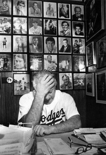 Lasorda deep in thought