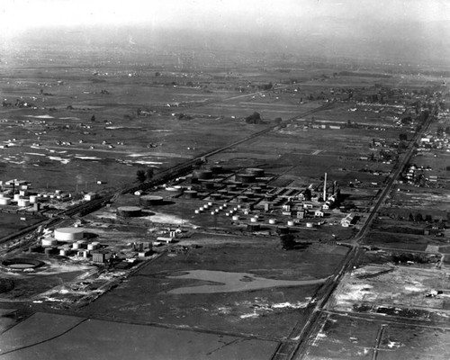 Aerial of Richfield Oil refinery, view 2