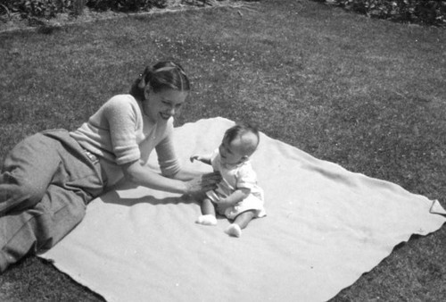 Baby on a blanket